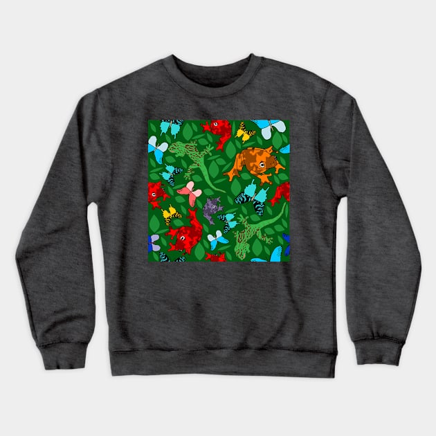 Rainforest pattern Crewneck Sweatshirt by craftcartwright